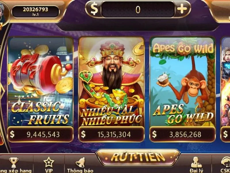 Trò chơi slot với các biểu tượng may mắn